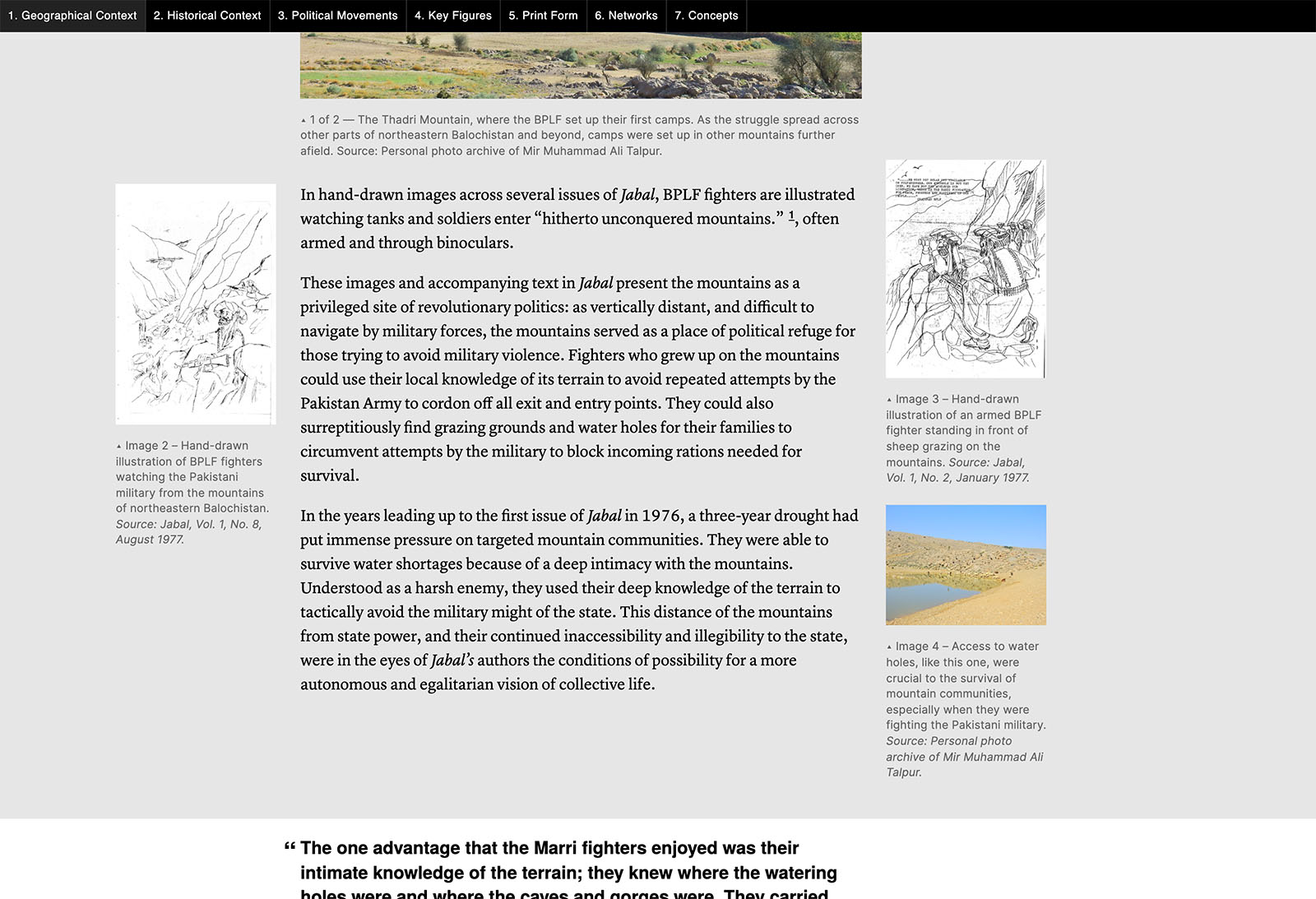 Revolutionary Papers teaching tool showing a column of text flanked by images