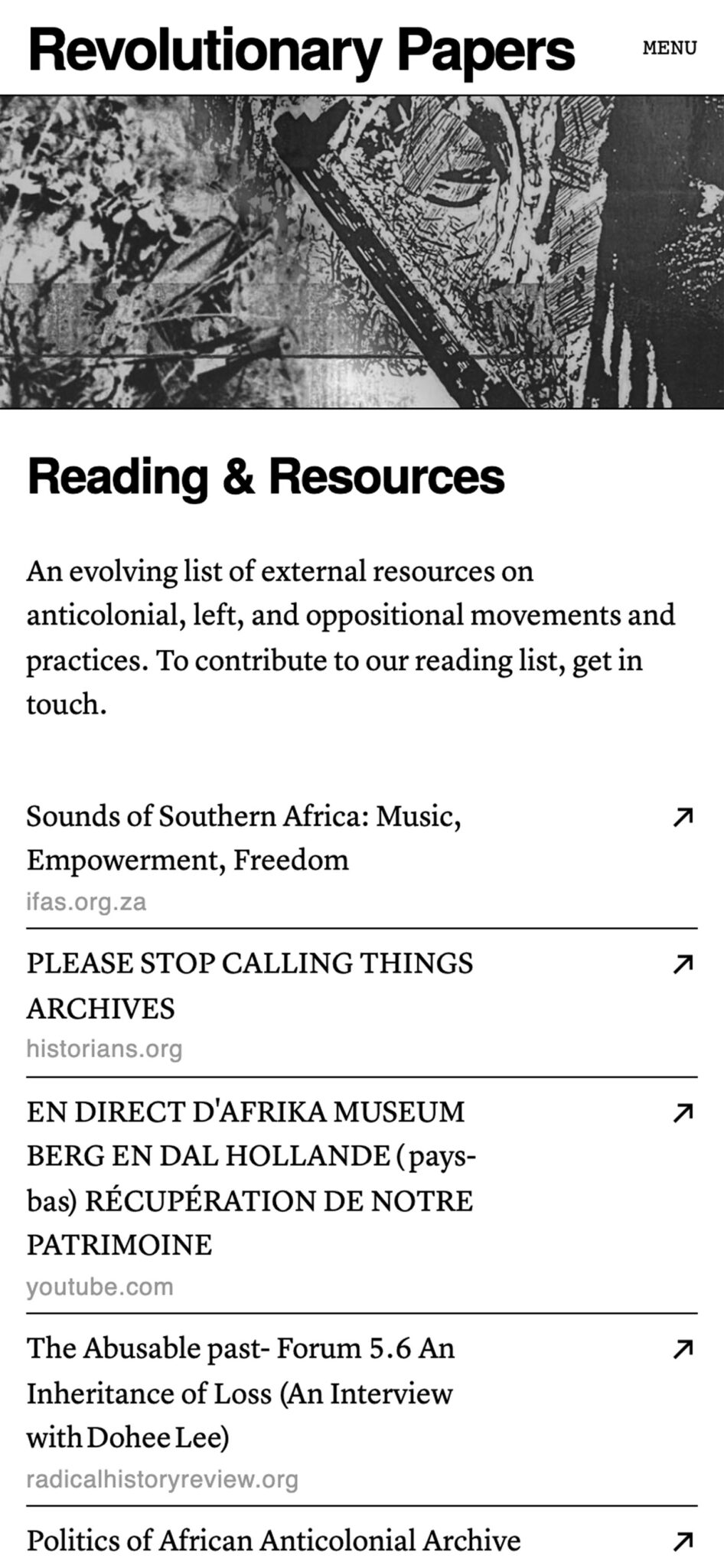 Revolutionary Papers reading and resources page