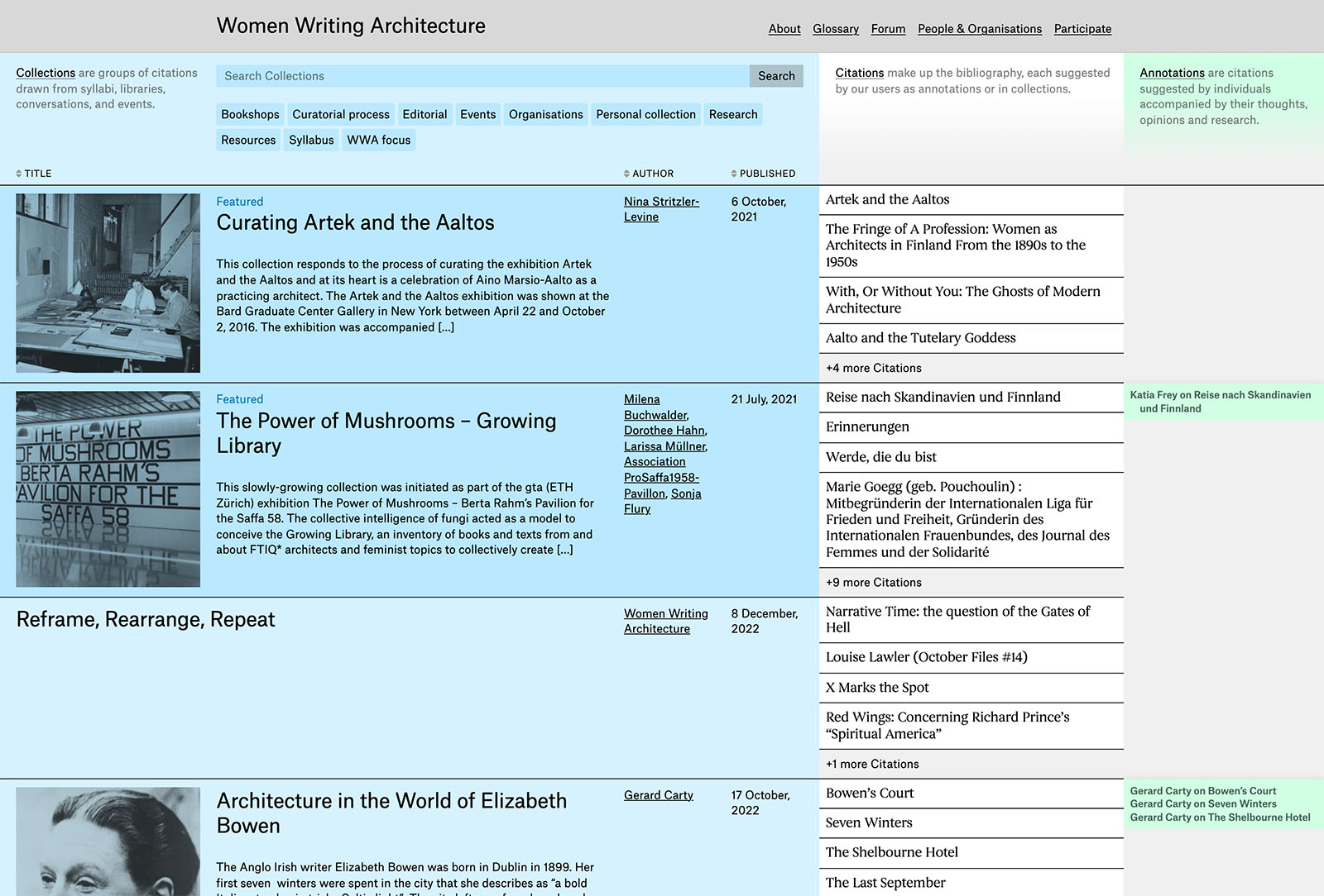 Women Writing Architecture collections archive